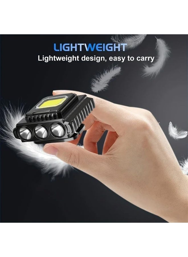 مصباح راس LED قابل لاعادة الشحن بشعاع عريض  معدات ملحقات التخييم، مصباح راس للمشي لمسافات طويلة والجري والاصلاح وصيد الاسماك وركوب الدراجات والقراءة - Image 4