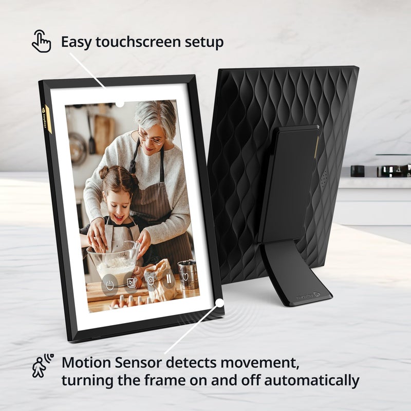 Nixplay Digital Picture Frame [AI-Enhanced] Stunning HD Touch Screen Display | Perfect Digital Picture Frame for Gifting | Auto-Rotation Feature, Securely Share Photos/Videos via Email or App | 10.1" - Image 2