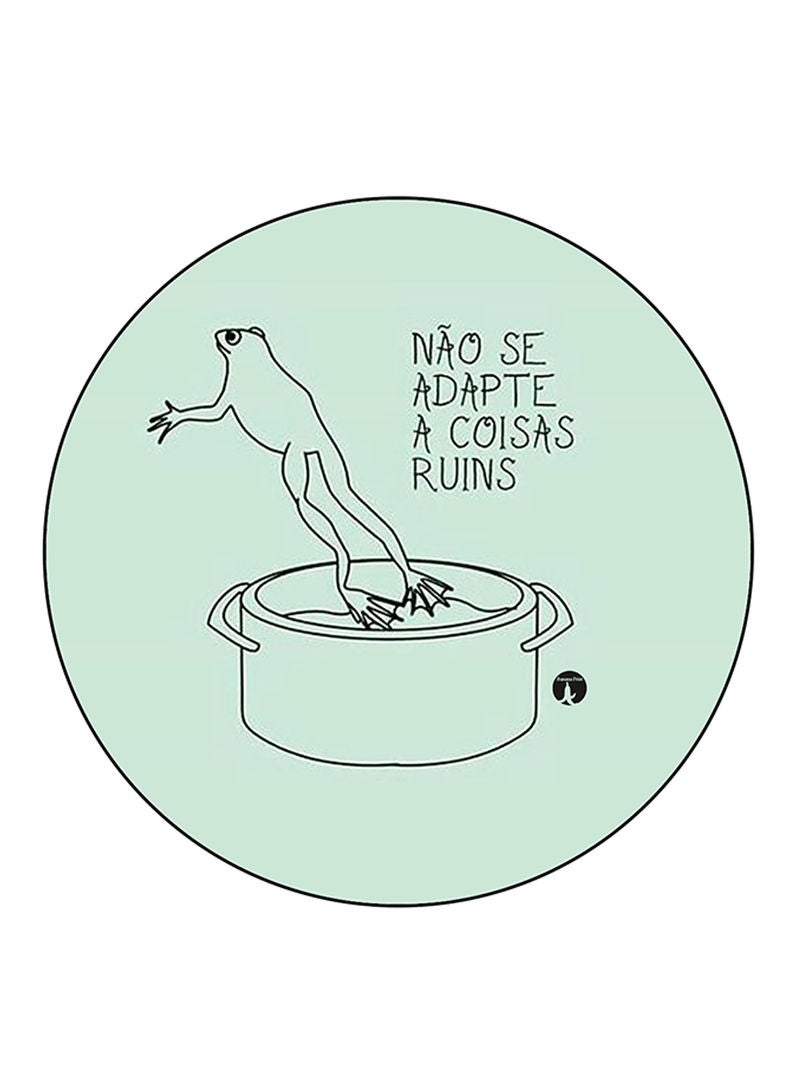 RKN Frog Printed Mouse Pad Round  Multicolour