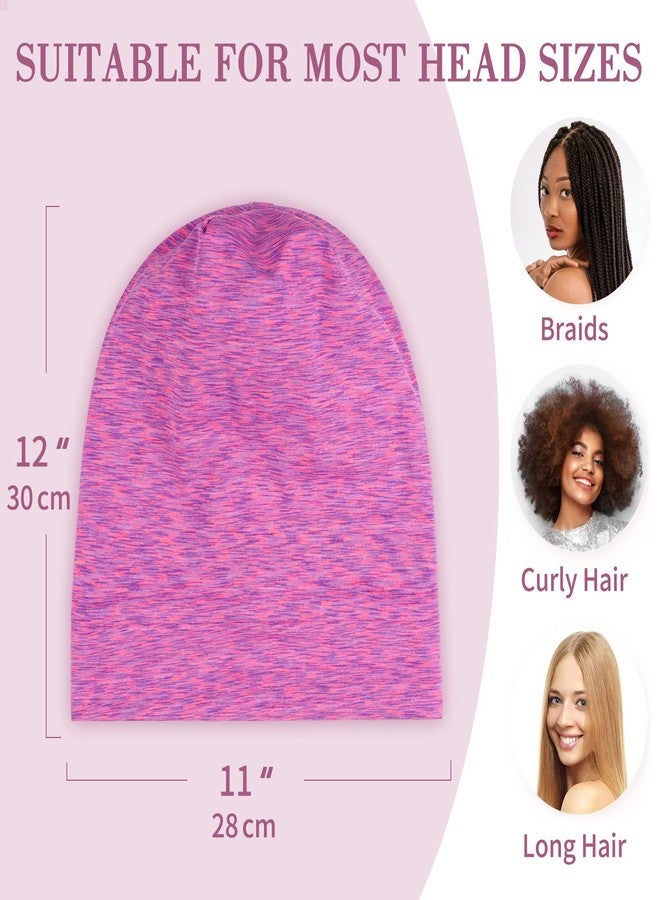 LULUSILK بونيت من حرير التوت لولو سيلك للنوم للنساء، غطاء نوم من الحرير الحقيقي للشعر المجعد والضفائر، لف رأس نقي مع أربطة، وردي فاقع - Image 5