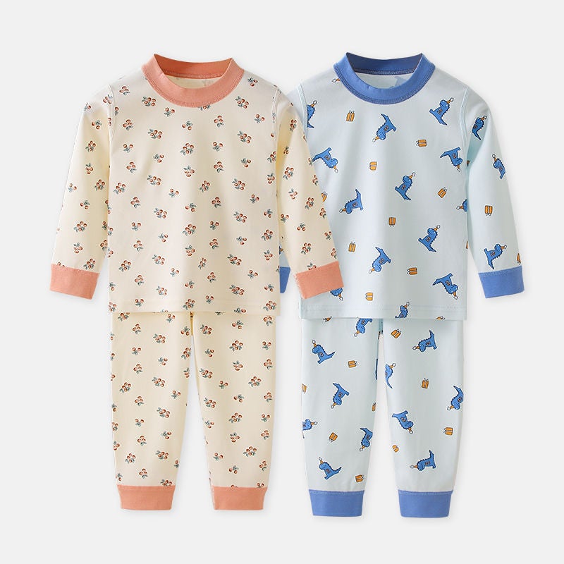 Boys' And Girls' Autumn Clothes And Pants Suit Pure Cotton Class A Children'S Thermal Base Underwear Two-Piece Children'S Clothing Home Clothes - Image 3