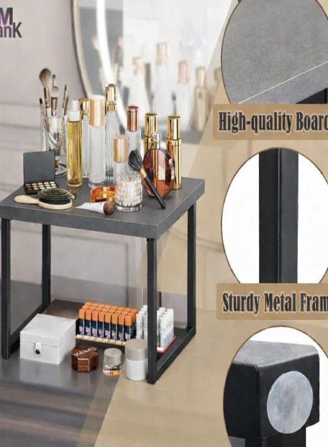 MTANK 2-Tier Kitchen Spice Storage Organizer Rack | Multipurpose Kitchen Counter Space Saver, Kitchen rack for oil, jars & containers–Multi-layer storage rack for spices, Oven stand| (Gray) - Image 2