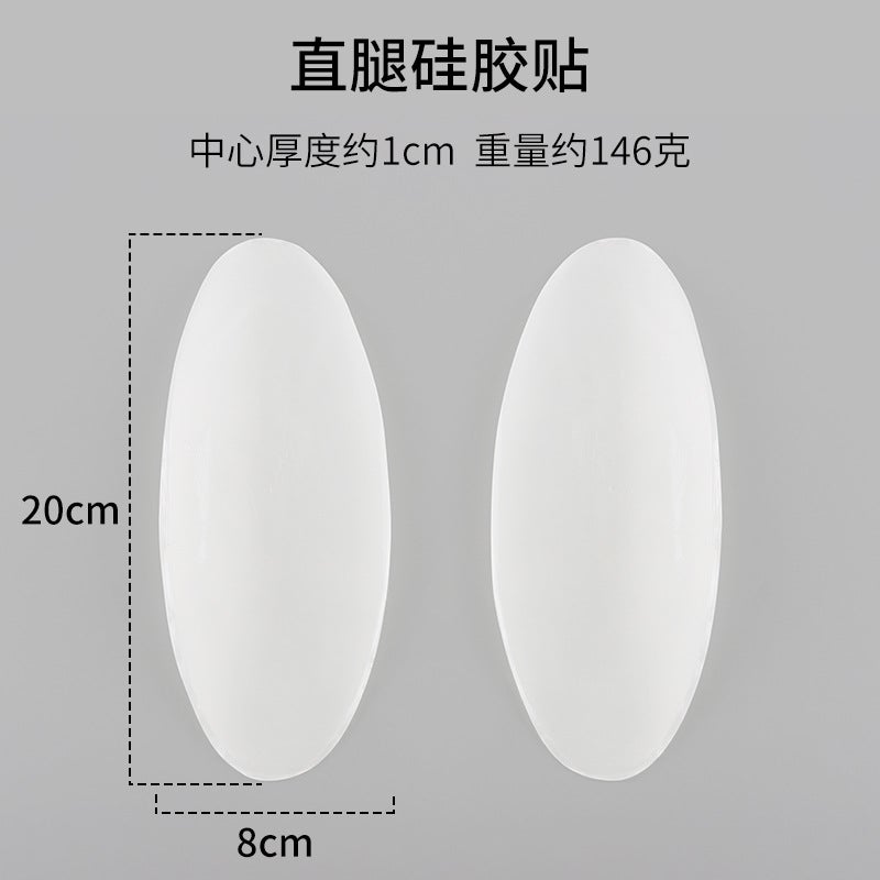 Seamless Silicone Leg Pads Unisex Thigh Anti-ChafingTransparent pair-small size Transparent pair-small size