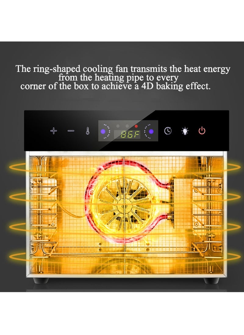 ET-LIFE - Food Dehydrator, 12 Stainless Steel Trays Dehydrators for Food and Jerky, Herbs, Fruit, Dehydrator Machine with Digital Timer and Temperature Control, Overheat Protection, Recipe Book Included - Image 1