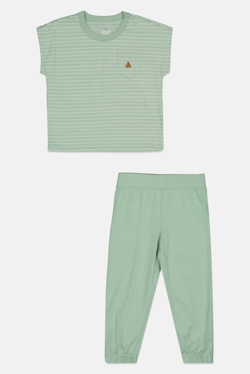 GAP Toddlers Girl 2Pcs Top And Jogger Pant Set, Multicolor  - Image 1