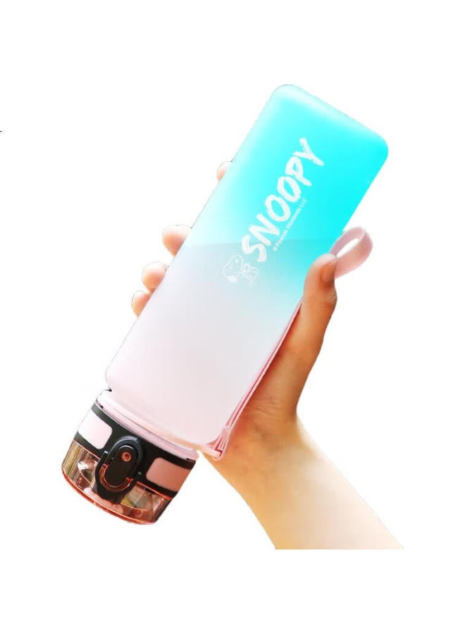 Snoopy Sports Water Bottle For Women, Summer Large Capacity Stylish Outdoor Fitness Portable Direct Drinking Children'S Plastic Cup 500Ml Pink - Image 3