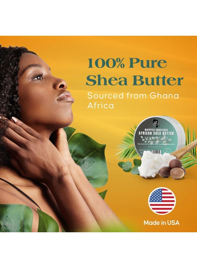 RA COSMETICS زبدة الشيا الأفريقية الطبيعية 100% 6 أونصات غير معطرة مرطب نهائي للبشرة - Image 5