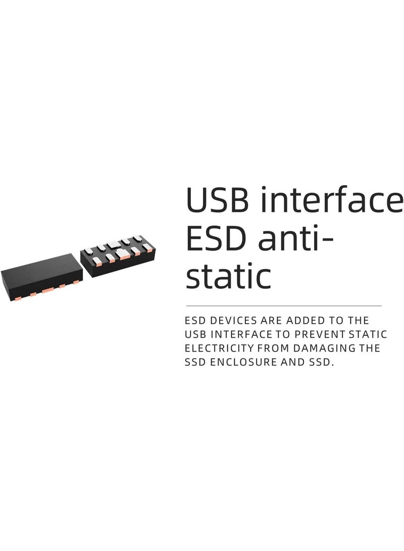 2230 NVMe SSD to USB 3.2 Gen 2 10Gb/s Adapter Box – with Type-A and Type-C Cables – Supports M-Key and B+M Key - Image 2