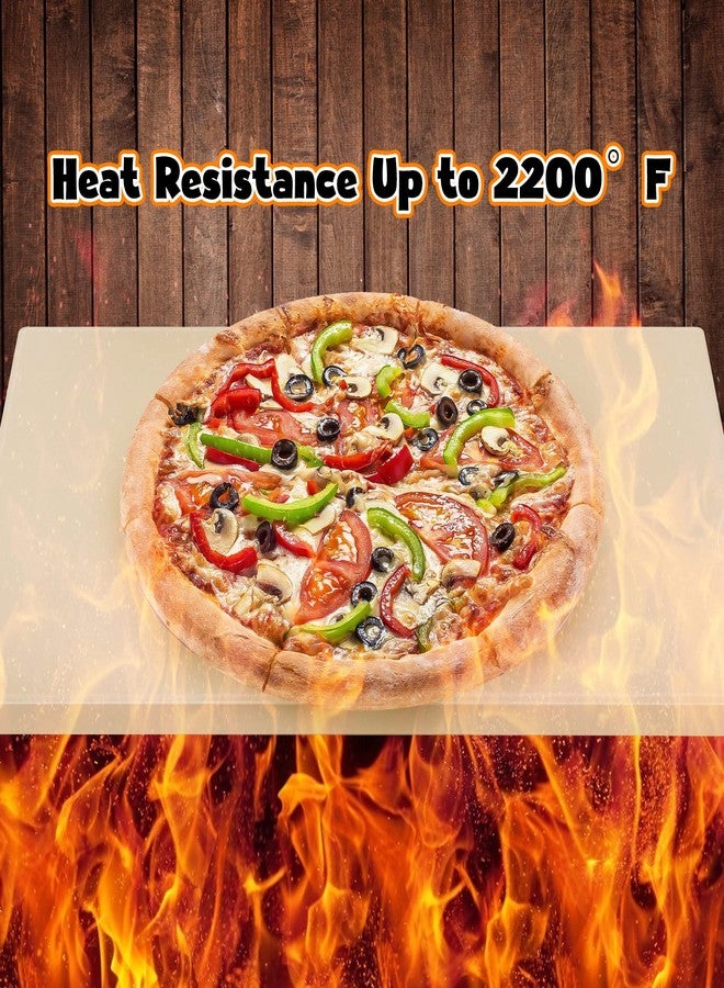 Mimiuo Pizza Stone and Wood Peel Set for Oven and Grill - 12x15 Inch Rectangular Baking Stone with Bamboo Peel, Perfect for Crisp Crust Pizza, Breads, Cheese, and More - Image 3