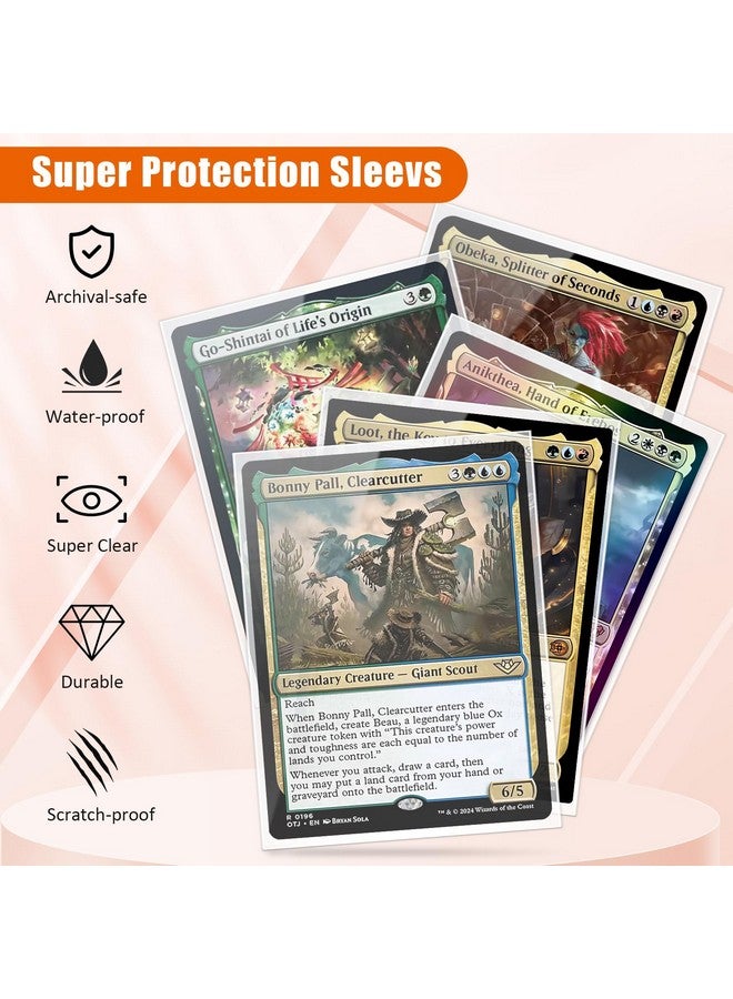 tutata Oversize Card Sleeves 3.6 inch x 5.1 inch (91 mm x 130 mm), Fit for MTG Plane Chase Cards, Dr. Who Commander Deck, Large Card Sleeves - Image 4