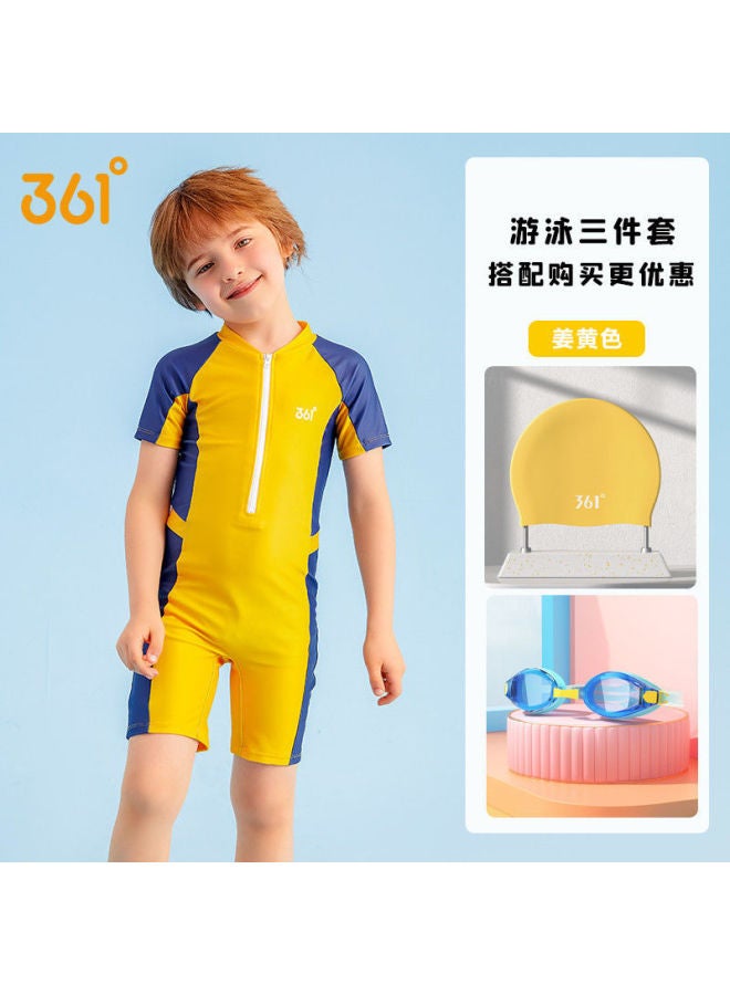 361 Kidsren's Swimsuit For Boys, Small, Medium And Large Kidsren, Fashionable Quick-drying Swimsuit, Surfing Suit, Swimming Swimsuit, Swimming Cap