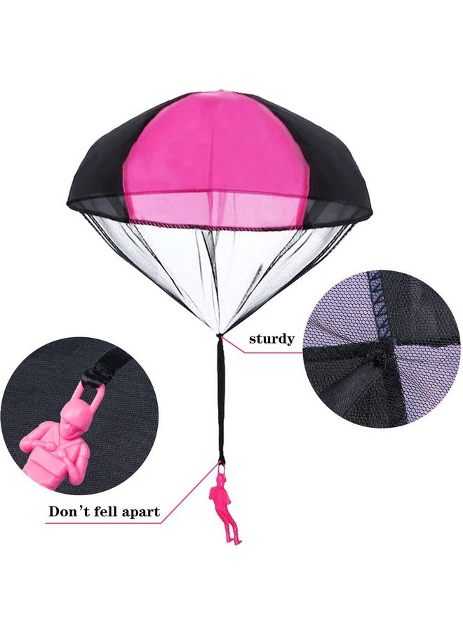 NANASO - Parachute Toy, No Tangle Throw Throwing Parachute Men, Outdoor Children'S Paratrooper Toy, Hand Throw Parachute Army Man (Pink,Red,Blue,Green,Camouflage) - Image 1