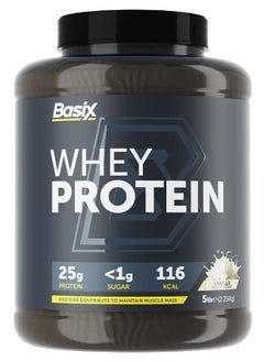Basix Basix Whey Protein 2.25kg Vanilla Whip Flavor 66 Serving  - Image 1