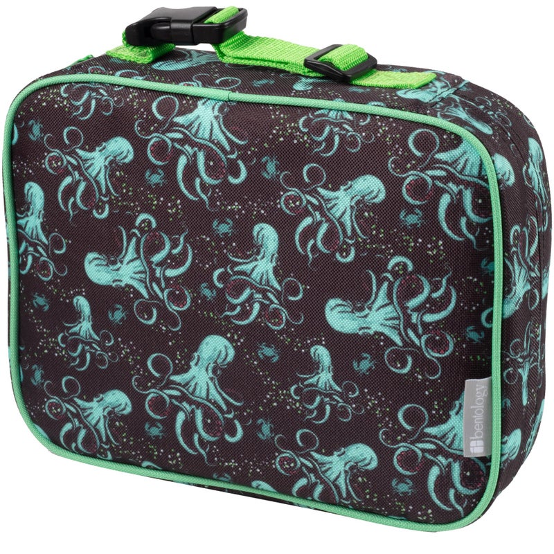 Bentology Lunch Box for Boys Kids Insulated Durable Lunchbox Tote Bag Fits Bento Boxes Containers Jars  Water Bottles Reusable School Lunch Sleeve Keeps Food Hotter or Colder Longer Octopus