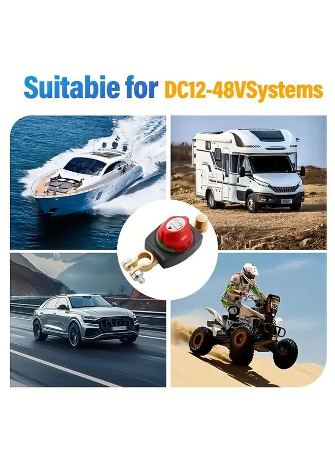 Battery Disconnect Switch 1pc On Off Side Pole Negative Automotive Marine Use - Image 4