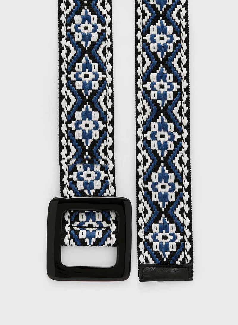 ELLA Geo Pattern Woven Belt
