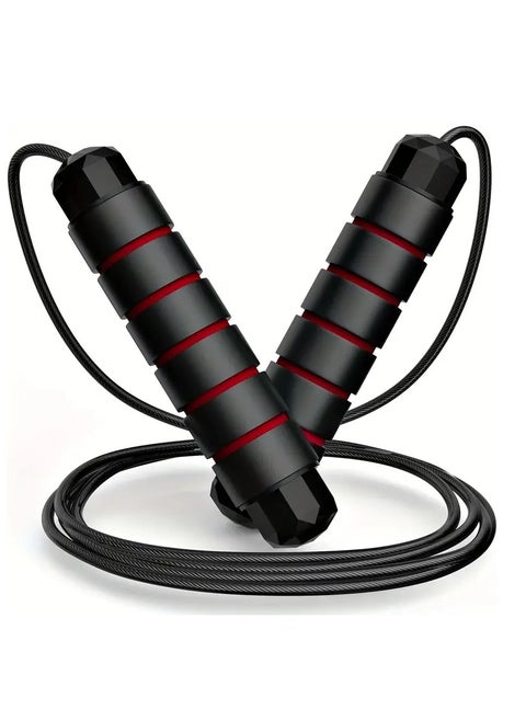 Adjustable Speed Heavy Weighted Steel Wire Exercise Skipping Jump Rope|Heavy Skipping Rope PVC Weighted Speed Exercise Jump Rope Breathing Handle 360 Degree rotation