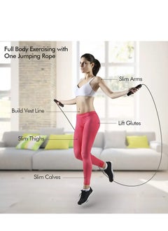 Spall Adjustable Speed Heavy Weighted Steel Wire Exercise Skipping Jump Rope|Heavy Skipping Rope PVC Weighted Speed Exercise Jump Rope Breathing Handle 360 Degree rotation  - Image 4