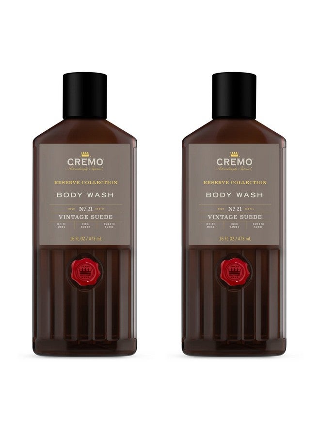 cremo Richlathering Vintage Suede Body Wash A Vintage Suede With Notes Of White Moss And Rich Amber 16 Fl Oz (Pack Of 2) - Image 1