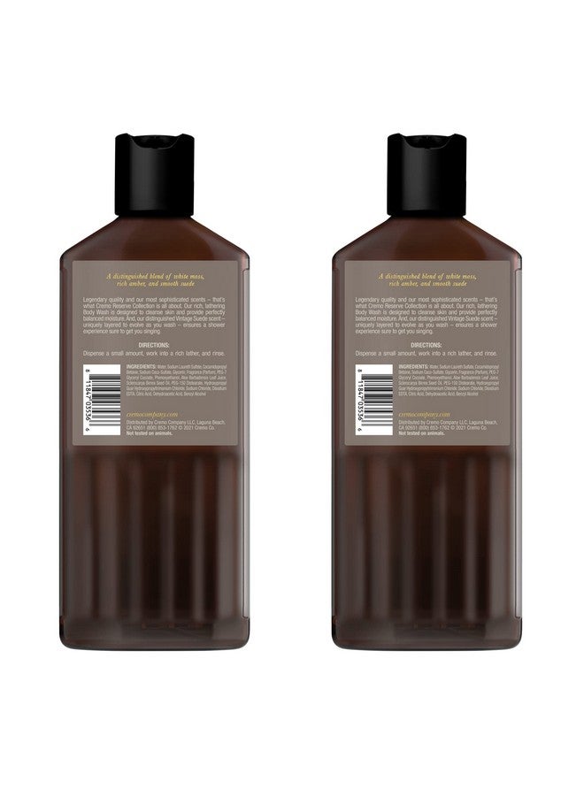 cremo Richlathering Vintage Suede Body Wash A Vintage Suede With Notes Of White Moss And Rich Amber 16 Fl Oz (Pack Of 2) - Image 5