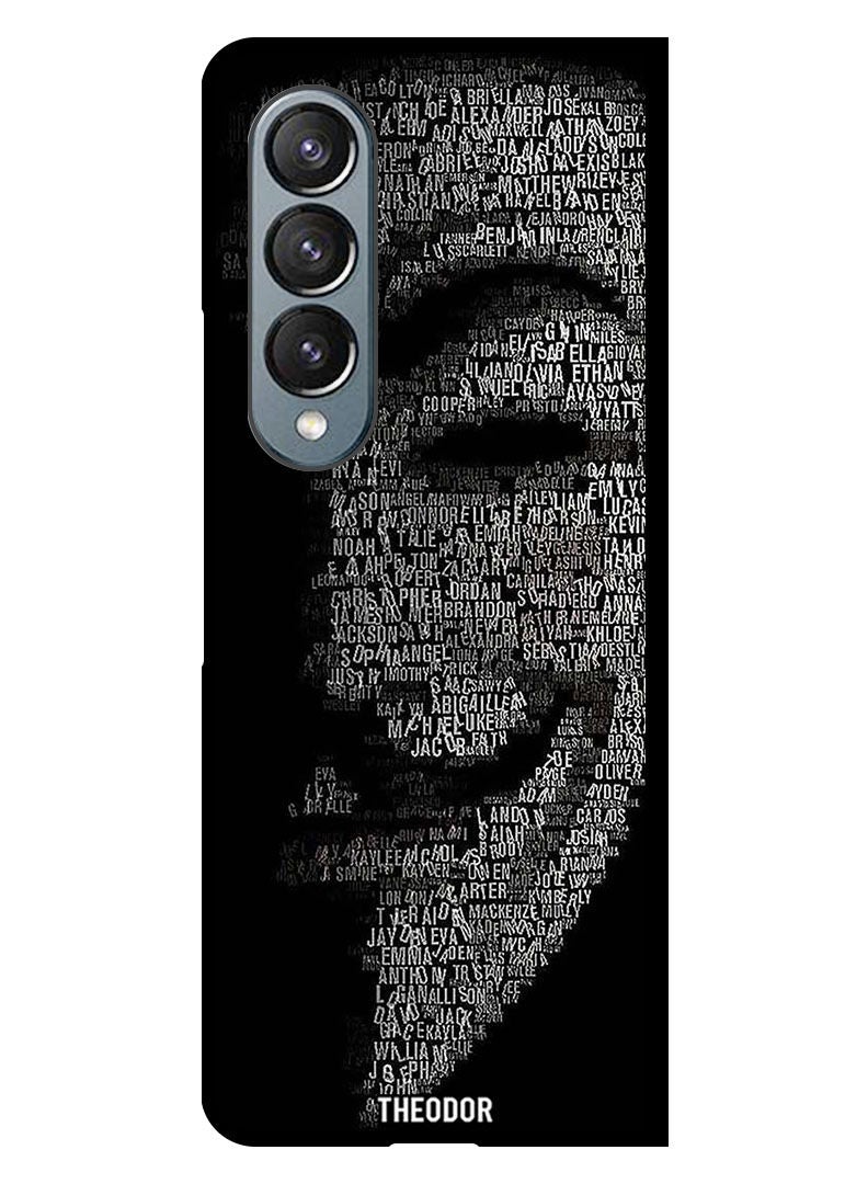 Theodor Protective Case Cover For Samsung Galaxy Fold 4 Joker Half Face Mask