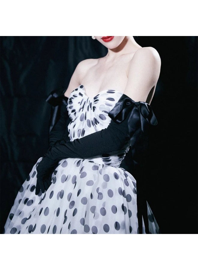 Ladies Elegant French Vintage Sunscreen Satin Gloves Bridal Wedding Dress Wrist Accessories Sweet Bow Long Gloves for Women Free Size - Image 5