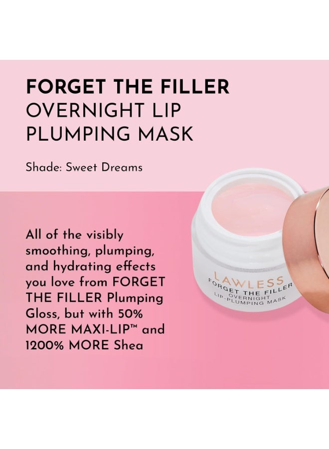 LAWLESS Forget the Filler Lip Mask - Sweet Dreams - Premium Overnight Lip Plumping Treatment with Natural Ingredients Designed to Plump, Hydrate, and Smooth Lips - 0.28 oz - Image 2