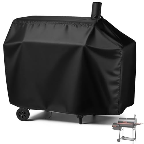 Andacar Charcoal Grill Cover for Royal-Gourme-t CC1830W 30-Inch Charcoal Grill, Smoker Grill Cover for CC1830SC 30-Inch Outdoor Grill Waterproof BBQ Grill Cover - 54" L×29" W×45" H, Black - Image 1