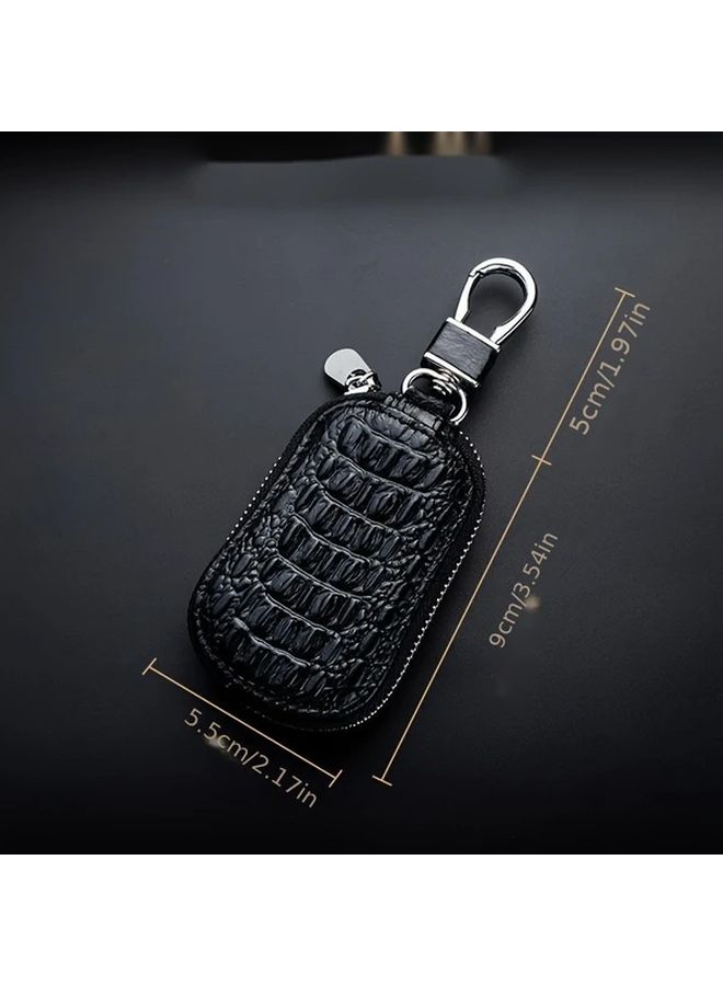 Black Mens Waist Zipper Key Bag For Car Keys - Image 2