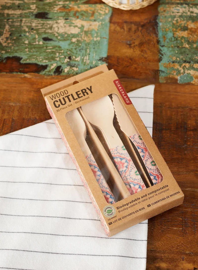 KIKKERLAND Wood Cutlery Mandala