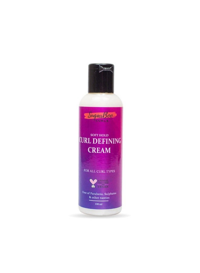 SugarBoo Curls Soft Hold Curl Defining Cream (100ml) for Dry, Frizzy, Wavy, Curly Hair. Vegan & CG Friendly. No Parabens, Sulphates & Other Nasties - Image 1