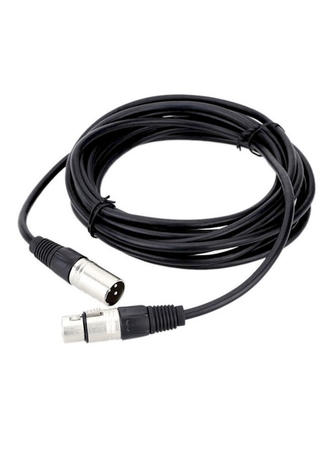 Female To Male Cable Wire For Microphone Mixer Black - Image 3