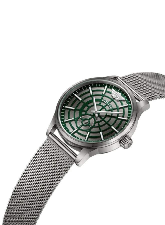POLICE Police Jet Watch For Men Grey & Green Dial With Grey Bracelet