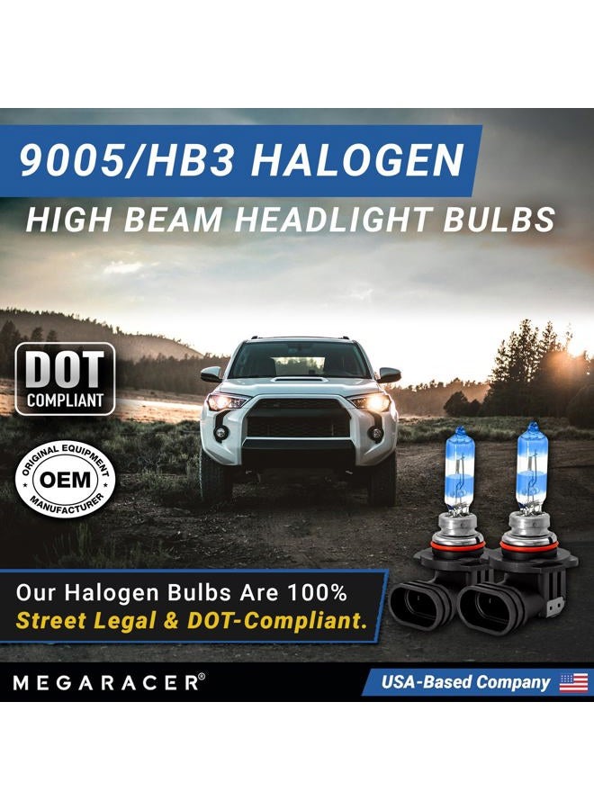 Mega Racer Premium OEM 9005 Halogen Headlight Bulb (High Beam) - Street-Legal & DOT Compliant for On-Road Use, Automotive Head Light Replacement for Car, 12V 65W, Plug & Play, Pack of 2 - Made in Korea - Image 2