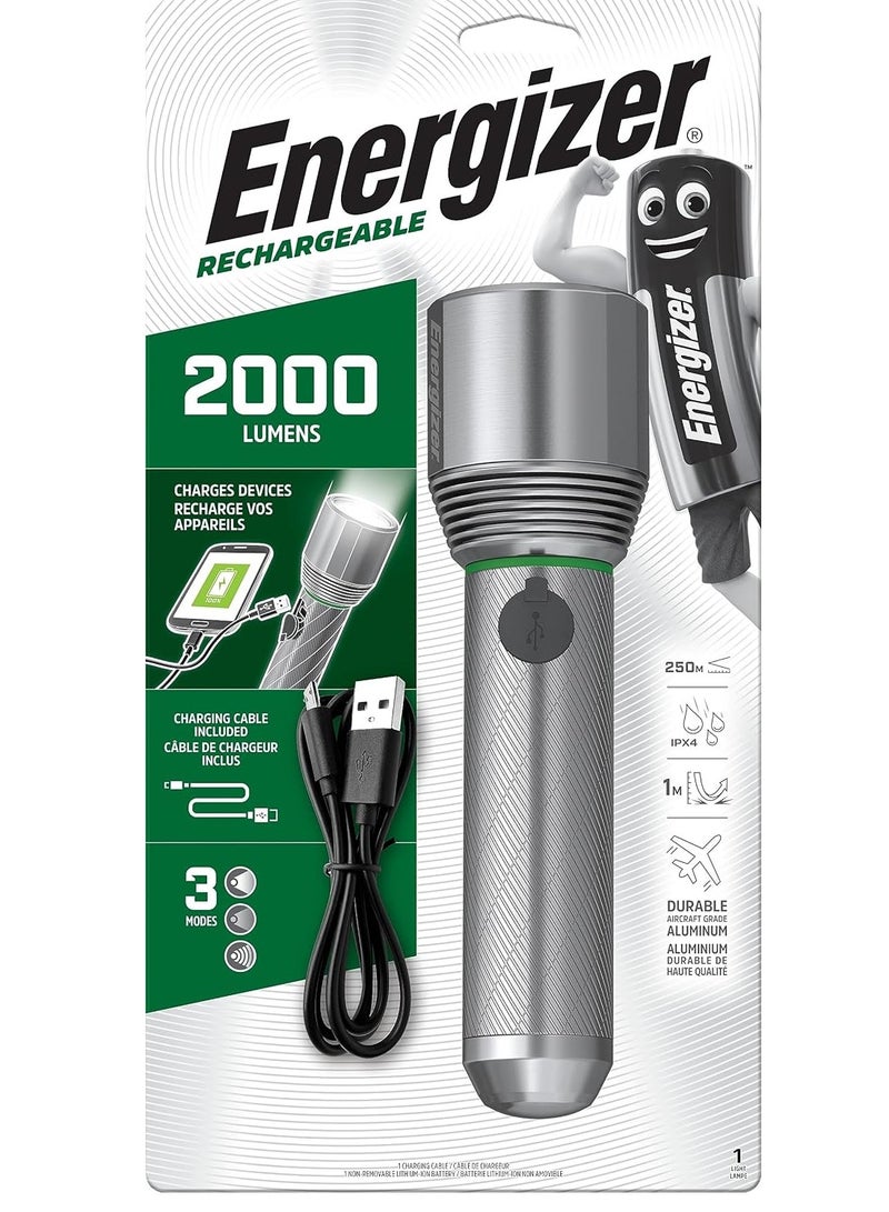 Energizer Torche metal Rechargeable With 3 Modes