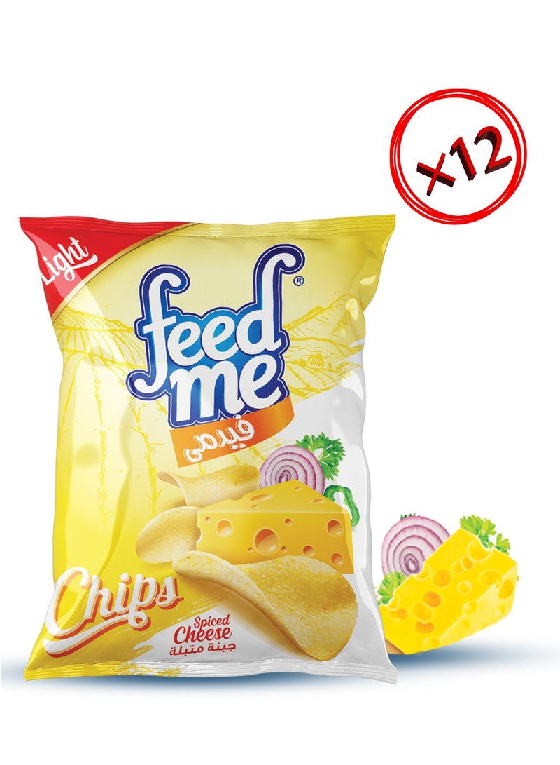 FeedMe Chips Spiced Cheese Flavor - Pack of 12 piece