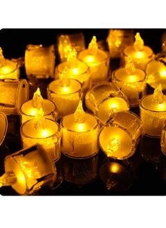Excefore LED Tea Lights, 12 Pcs Gold Flameless Battery Operated Votive Tealights Candle, Small Electric Fake Tea Candle Realistic for Wedding, Table, Festival Celebration (Warm White)  - Image 2