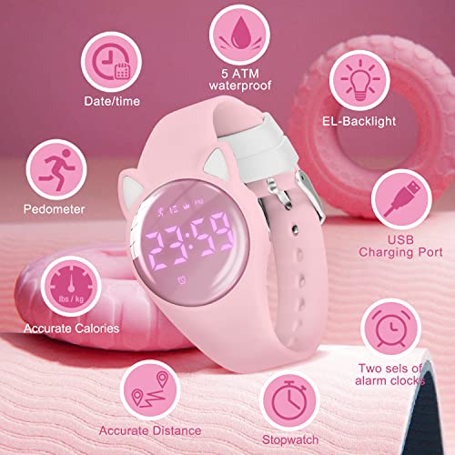 BEN NEVIS Kids Watch, Digital Watch for Boys Girls, Sport Watch with Fitness Tracker, Alarm Clock, Stopwatch, No App and Waterproof, Watch for Kids Ages 5-12 - Image 4