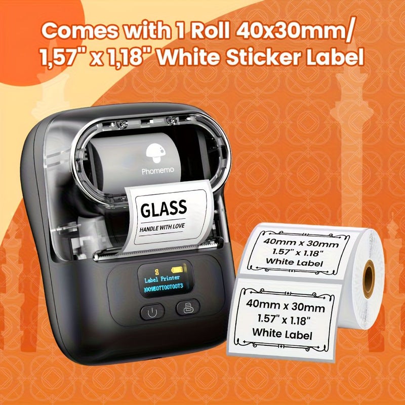 Wireless Thermal Label Printer Blue Phomemo M110 Label Maker for Address Barcode Stickers for Store Owner Small Business Phone PC Mini Labeler - Image 3