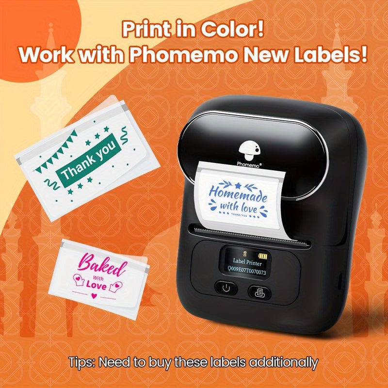 Wireless Thermal Label Printer Blue Phomemo M110 Label Maker for Address Barcode Stickers for Store Owner Small Business Phone PC Mini Labeler - Image 5