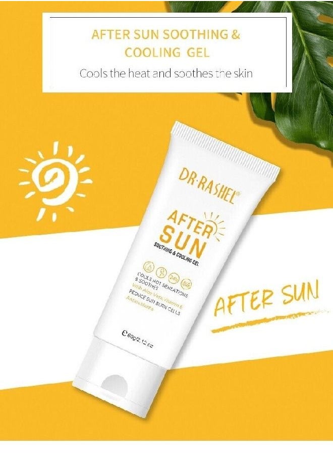 RASHELL After Sun Cream Aloe Vera & Vitamin E  SOOTHING & COOLING GEL  60g  - Image 1
