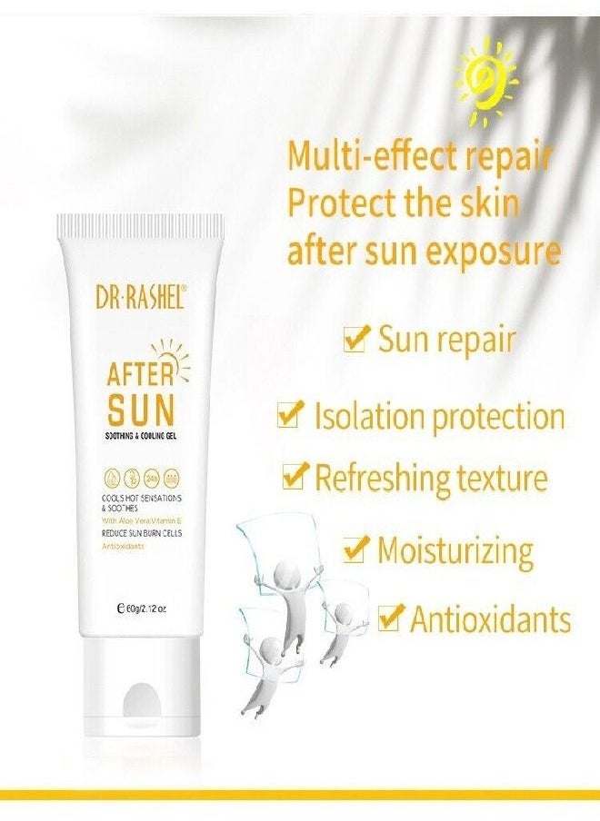 RASHELL After Sun Cream Aloe Vera & Vitamin E  SOOTHING & COOLING GEL  60g  - Image 3