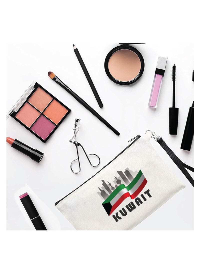 برينت شوب فور مي اليوم الوطني الكويتي مع حقيبة مستحضرات التجميل - حقيبة مكياج - هدية لأي كويتي - حقيبة مستحضرات تجميل - احتفل مع حقيبة مكياج بتصميم الأفق الكويتي - Image 2