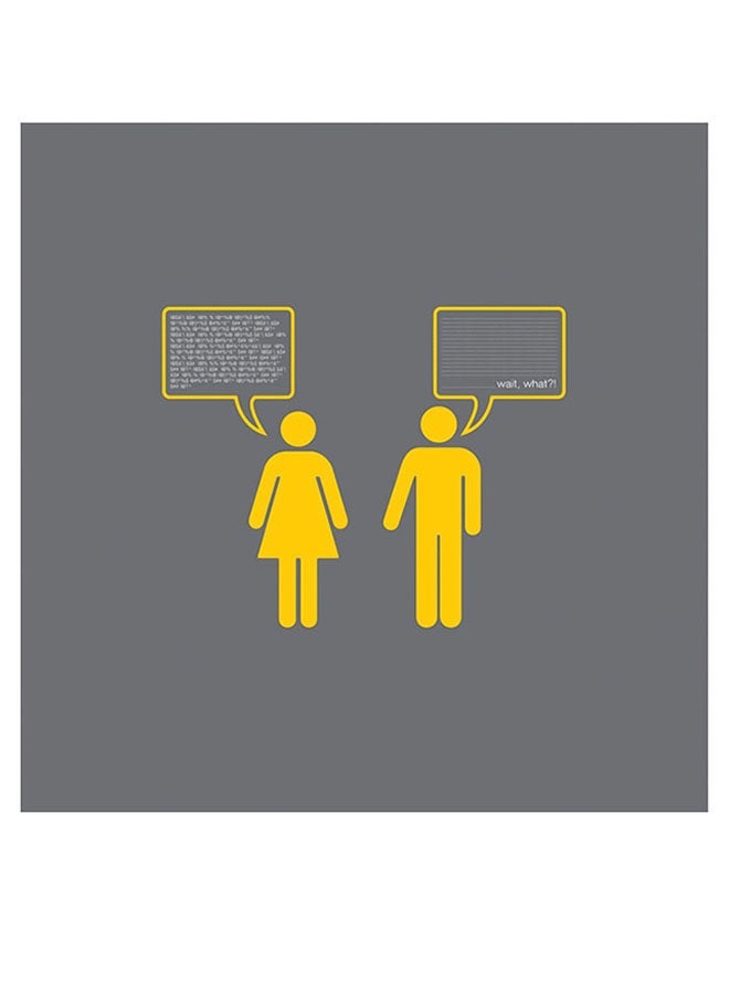 RYN Chat Themed Printed MDF Wall Art multicolour 30x30cm - Image 2