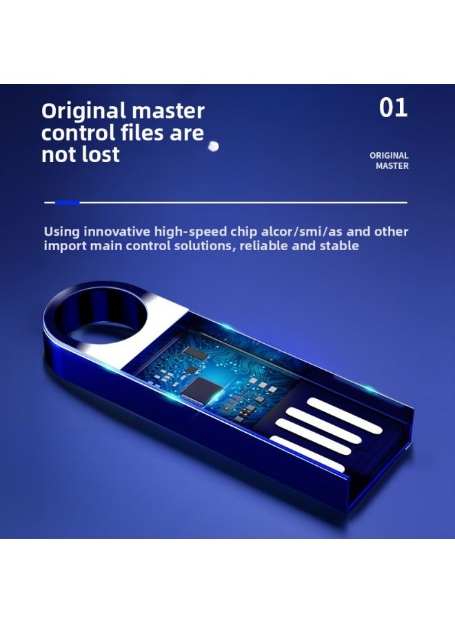 U Disk Company Exhibition Gift U Disk 2.0/3.0 Personalized Metal U Disk 8g16g32g64g128g USB Disk-Color:Gold [ready Stock, Quick Delivery] Official Standard Configuration-Capacity:32GB  - Image 4