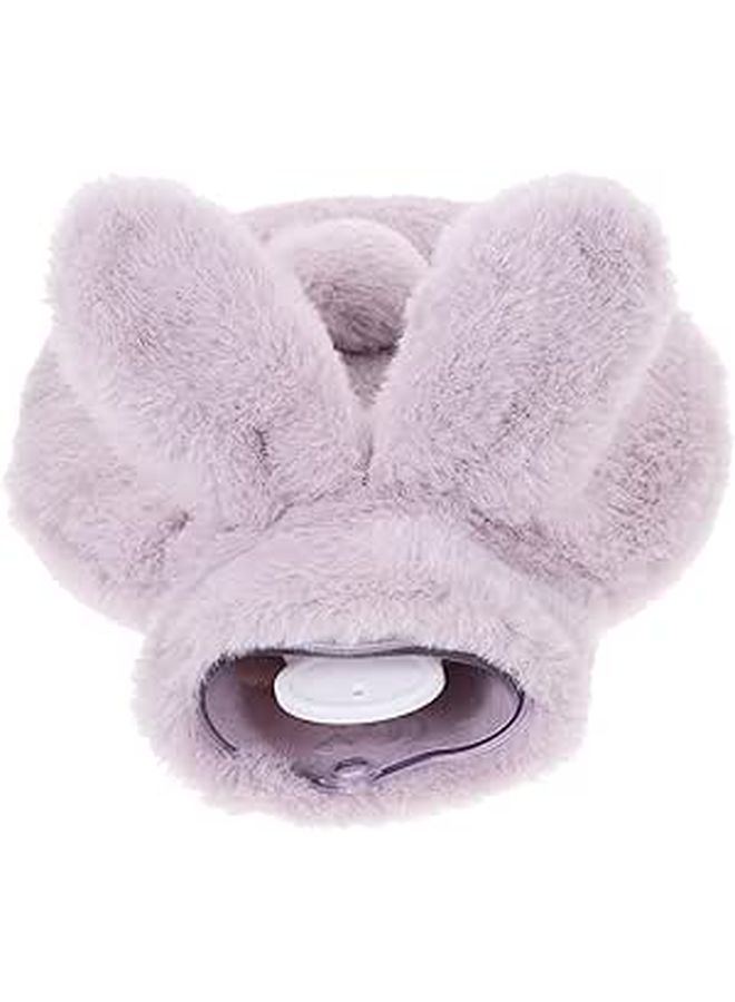 Detachable Hot Water Bottle With Plush Bunny Cover Purple - Image 1