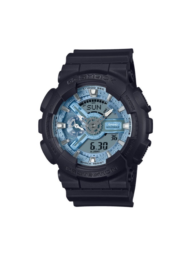 Casio G-Shock GA-110CD-1A2DR Analog-Digital Men’s Watch with Shock Resistance, Magnetic Resistance, 200M Water Resistance, Black Resin Band - Image 1