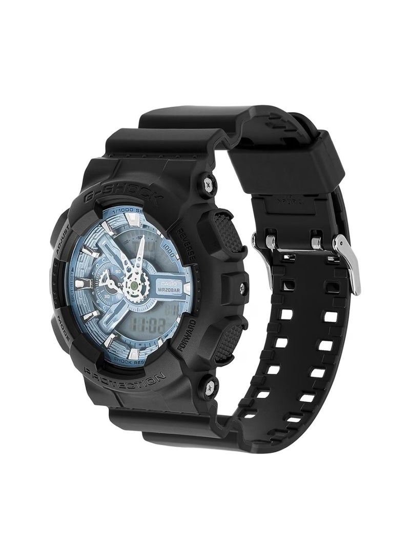 Casio G-Shock GA-110CD-1A2DR Analog-Digital Men’s Watch with Shock Resistance, Magnetic Resistance, 200M Water Resistance, Black Resin Band - Image 3