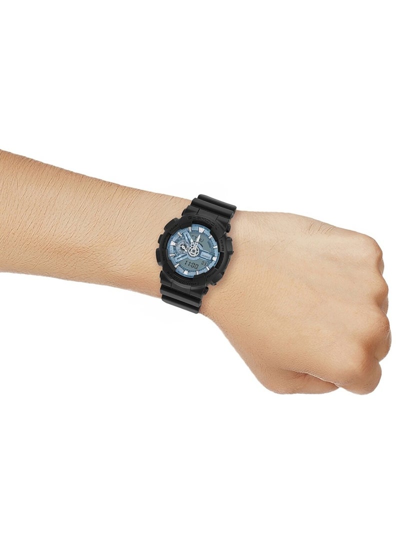 Casio G-Shock GA-110CD-1A2DR Analog-Digital Men’s Watch with Shock Resistance, Magnetic Resistance, 200M Water Resistance, Black Resin Band - Image 5