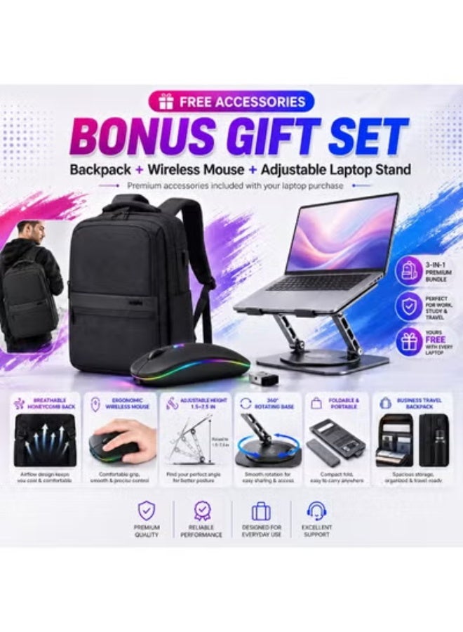 Business Laptop 13.3 Inch Display, Intel Core i5 Processor, 8GB DDR4 RAM, 256GB SSD Storage, Portable Productivity Laptop for Work, Study and Everyday Computing - Image 2